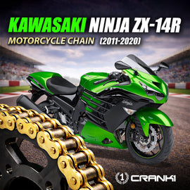Chain For Kawasaki Ninja ZX-14R (2011-2020) - 530 Pitch x 118 Links Gold (ZVMX) - CRANK1