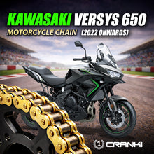 Load image into Gallery viewer, Chain For Kawasaki Versys 650 (2022 Onwards) - 520 Pitch x 114 Links Gold (ZVMX) - CRANK1