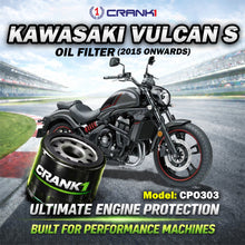Load image into Gallery viewer, Oil Filter For Kawasaki Vulcan S (2015 Onwards) - CPO303 - CRANK1