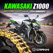 Load image into Gallery viewer, Chain For Kawasaki Z1000 (2014 Onwards) - 525 Pitch x 112 Links Gold (ZVMX) - CRANK1