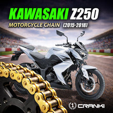 Load image into Gallery viewer, Chain For Kawasaki Z250 (2015-2018) - 520 Pitch x 106 Links Gold (ZVMX) - CRANK1