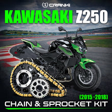 Load image into Gallery viewer, Chain And Sprocket Kit For Kawasaki Z250 (2015-2018) - CRANK1