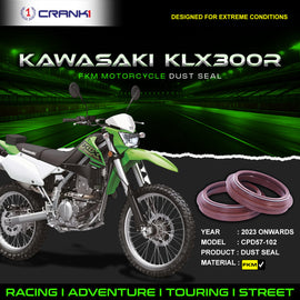 Fork Dust Seals Pair For Kawasaki KLX300R (2023 Onwards) - CPD57-102 - CRANK1