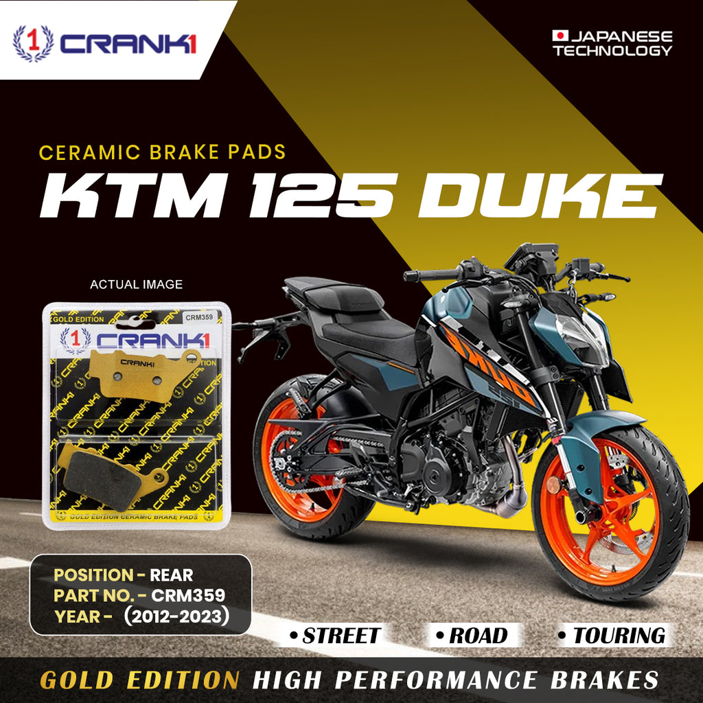 Ceramic Brake Pad For KTM 125 Duke (2012-2023) - Rear - CRM359 - 1 Set - CRANK1