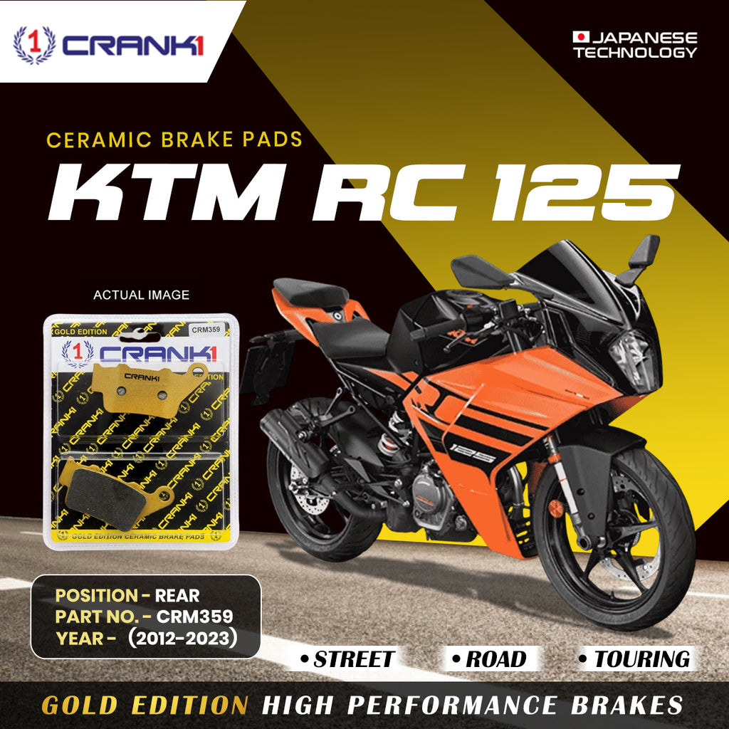 Ceramic Brake Pad For KTM RC 125 (2012-2023) - Rear - CRM359 - 1 Set - CRANK1