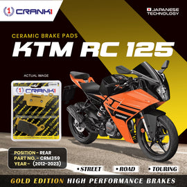 Ceramic Brake Pad For KTM RC 125 (2012-2023) - Rear - CRM359 - 1 Set - CRANK1