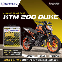 Load image into Gallery viewer, Ceramic Brake Pad For KTM 200  Duke (2012-2023) - Front - CRM8609 - 1 Set - CRANK1