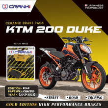 Load image into Gallery viewer, Ceramic Brake Pad For KTM 200 Duke (2012-2023) - Rear - CRM359 - 1 Set - CRANK1