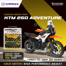 Load image into Gallery viewer, Ceramic Brake Pad For KTM 250 Adventure (2025) - Front - CRM859 - 1 Set - CRANK1