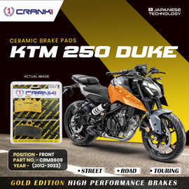 Ceramic Brake Pad For KTM 250 Duke (2012-2023) - Front - CRM8609 - 1 Set - CRANK1