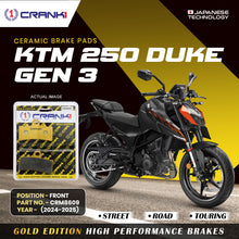 Load image into Gallery viewer, Ceramic Brake Pad For KTM 250 Duke GEN-3 (2024-2025) - Front - CRM8609 - 1 Set - CRANK1