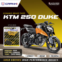 Load image into Gallery viewer, Ceramic Brake Pad For KTM 250 Duke (2012-2023) - Rear - CRM359 - 1 Set - CRANK1