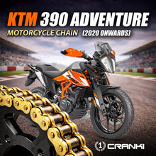 Load image into Gallery viewer, Chain For KTM 390 Adventure (2020 Onwards) - 520 Pitch x 118 Links Gold (ZVMX) - CRANK1