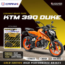 Load image into Gallery viewer, Ceramic Brake Pad For KTM 390 Duke (2012-2023) - Rear - CRM359 - 1 Set - CRANK1