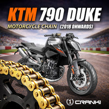 Load image into Gallery viewer, Chain For KTM 790 Duke (2018 Onwards) - 520 Pitch x 118 Links Gold (ZVMX) - CRANK1