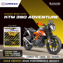 Load image into Gallery viewer, Ceramic Brake Pad For KTM 390 Adventure (Upto 2024) - Rear - CRM359 - 1 Set - CRANK1
