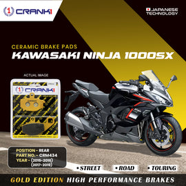 Ceramic Brake Pad For Kawasaki Ninja 1000SX (2015-2016) (2017-2019) - Rear - CRM434 - 1 Set - Crank1