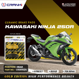 Ceramic Brake Pad For Kawasaki Ninja 250R - Rear - CRM052/4 - 1 Set - Crank1