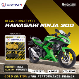Ceramic Brake Pad For Kawasaki Ninja 300 - Rear - CRM052/4 - 1 Set - Crank1