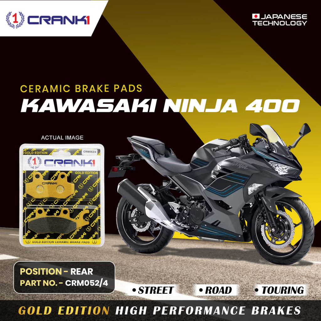 Ceramic Brake Pad For Kawasaki Ninja 400 - Rear - CRM052/4 - 1 Set - Crank1