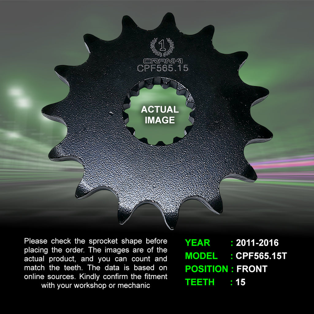 Sprocket For Kawasaki Ninja 650 (2011-2016) - Front - CPF565.15T - CRANK1
