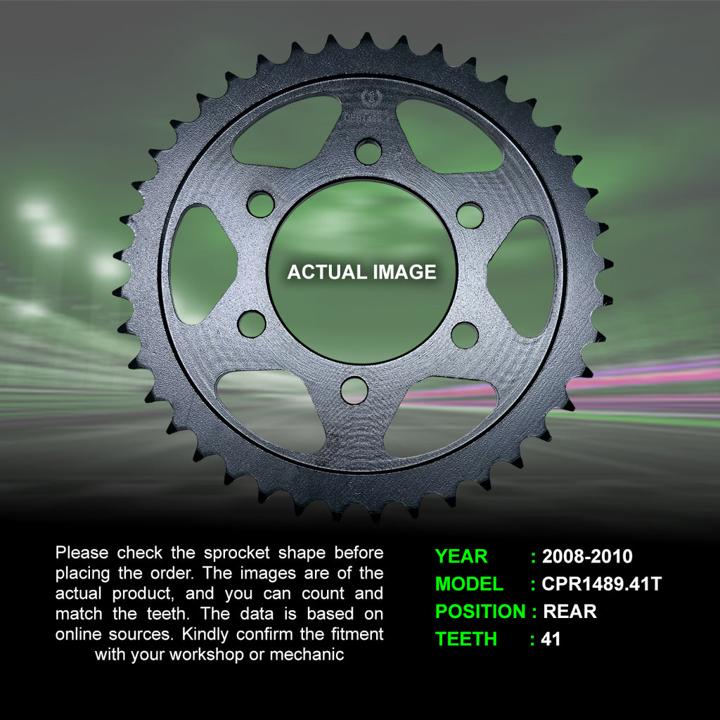 Sprocket For Kawasaki Ninja ZX-10R (2008-2010) - Rear - CPR1489.41T - CRANK1