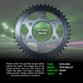 Sprocket For Kawasaki Versys 1000 (2015-2024) - Rear - CPR1489.43T - CRANK1
