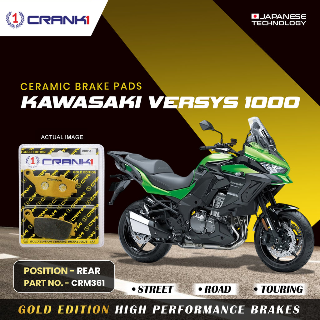 Ceramic Brake Pad For Kawasaki Versys 1000 - Rear - CRM361 - 1 Set - Crank1