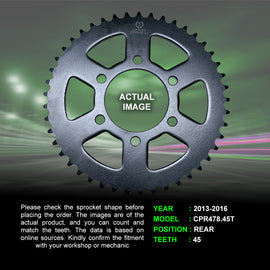 Sprocket For Kawasaki Z800 (2013-2016) - Rear - CPR478.45T - CRANK1