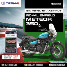 Load image into Gallery viewer, Sintered Brake Pads For Royal Enfield Meteor 350 - Front - CB346 - 1 Set - CRANK1