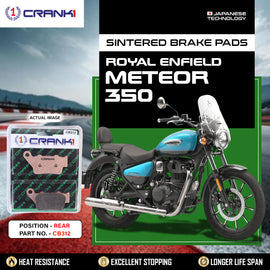 Sintered Brake Pads For Royal Enfield Meteor 350 - Rear - CB312 - 1 Set - CRANK1