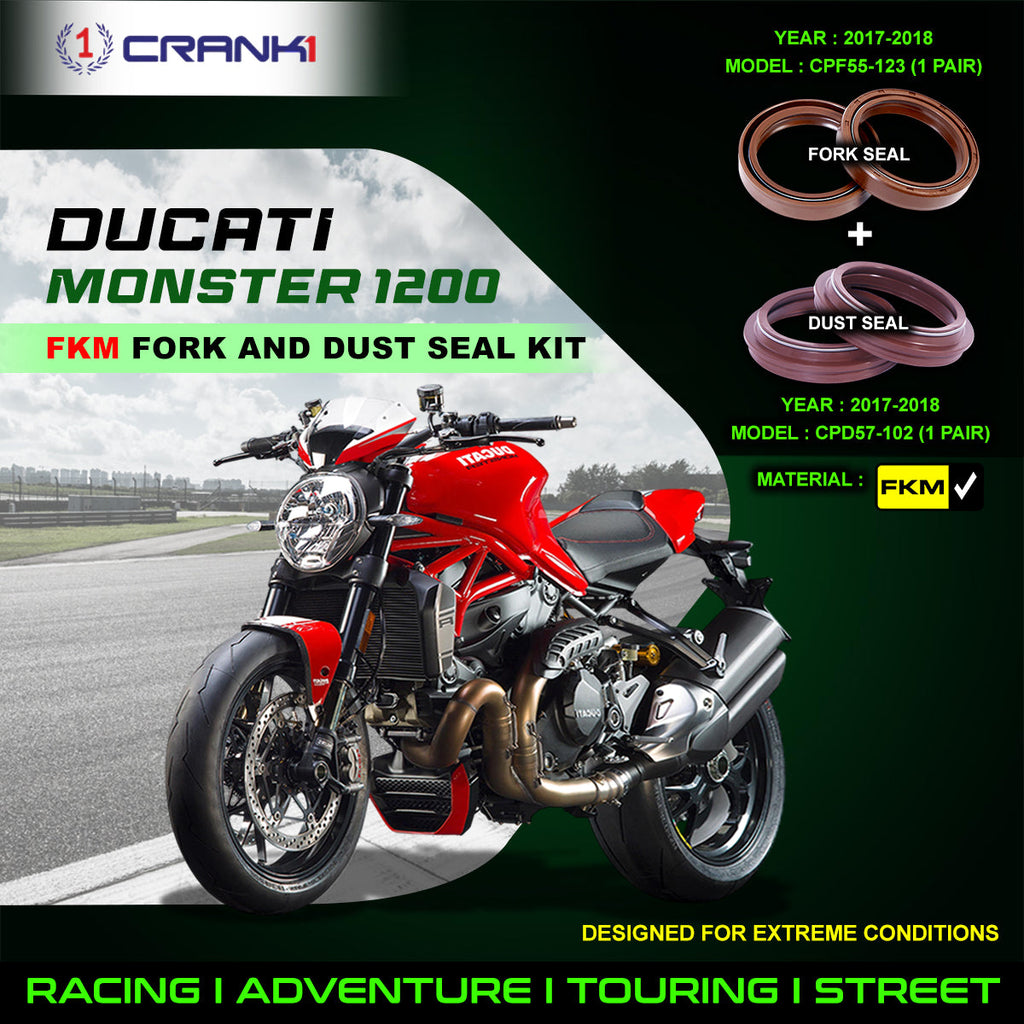Fork And Dust Seals Kit For Ducati Monster 1200 (2017-2018) - CRANK1