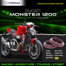Fork Dust Seals Pair For Ducati Monster 1200 (2017-2018) - CPD57-102 - CRANK1
