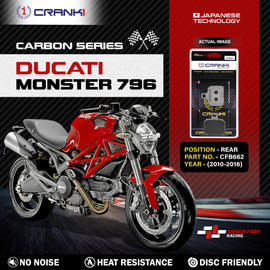 Carbon Brake Pads For Ducati Monster 796 (2010-2016) - Rear - CFB662 - 1 Set - CRANK1