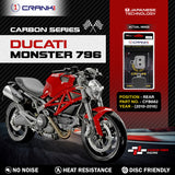 Carbon Brake Pads For Ducati Monster 796 (2010-2016) - Rear - CFB662 - 1 Set - CRANK1