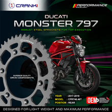Load image into Gallery viewer, Sprocket For Ducati Monster 797 (2017-2018) - Rear - CPR746.46T - CRANK1
