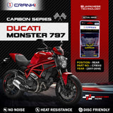 Carbon Brake Pads For Ducati Monster 797 (2017-2018) - Rear - CFB312 - 1 Set - CRANK1