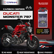 Load image into Gallery viewer, Carbon Brake Pads For Ducati Monster 797 (2017-2018) - Front - CFB036 - 2 Sets - CRANK1