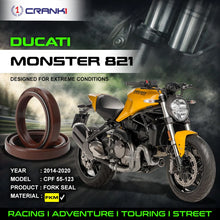 Load image into Gallery viewer, Fork Oil Seals Pair For Ducati Monster 821 (2014-2020) - CPF55-123 - CRANK1