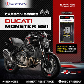 Carbon Brake Pads For Ducati Monster 821 (2014-2017) - Rear - CFB662 - 1 Set - CRANK1