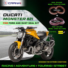 Load image into Gallery viewer, Fork And Dust Seals Kit For Ducati Monster 821 (2014-2020) - CRANK1