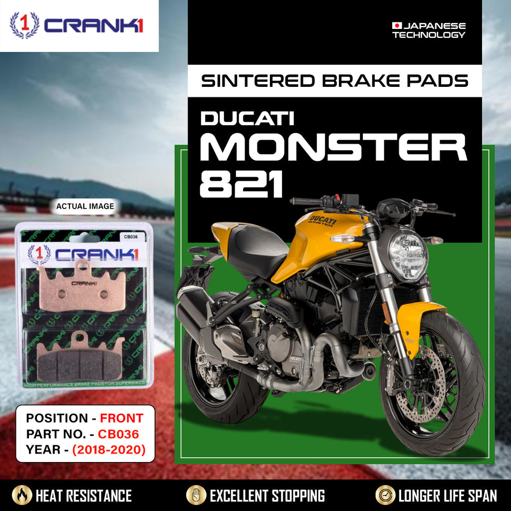 Sintered Brake Pads For Ducati Monster 821 (2018-2020) - Front - CB036 - 2 Sets - CRANK1