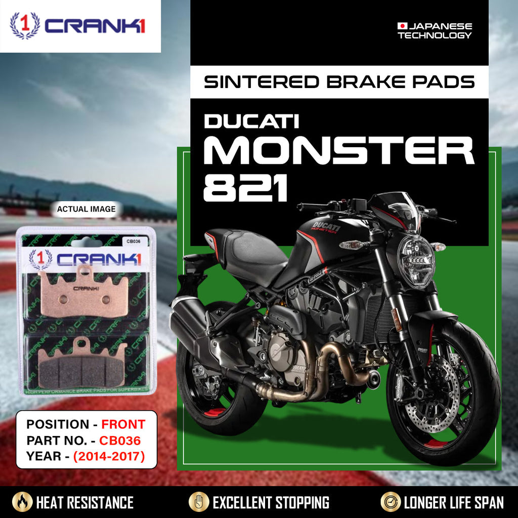 Sintered Brake Pads For Ducati Monster 821 (2014-2017) - Front - CB036 - 2 Sets - CRANK1