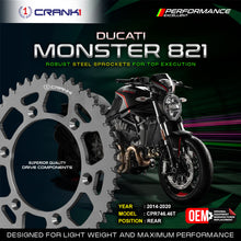 Load image into Gallery viewer, Sprocket For Ducati Monster 821 (2014-2020) - Rear - CPR746.46T - CRANK1