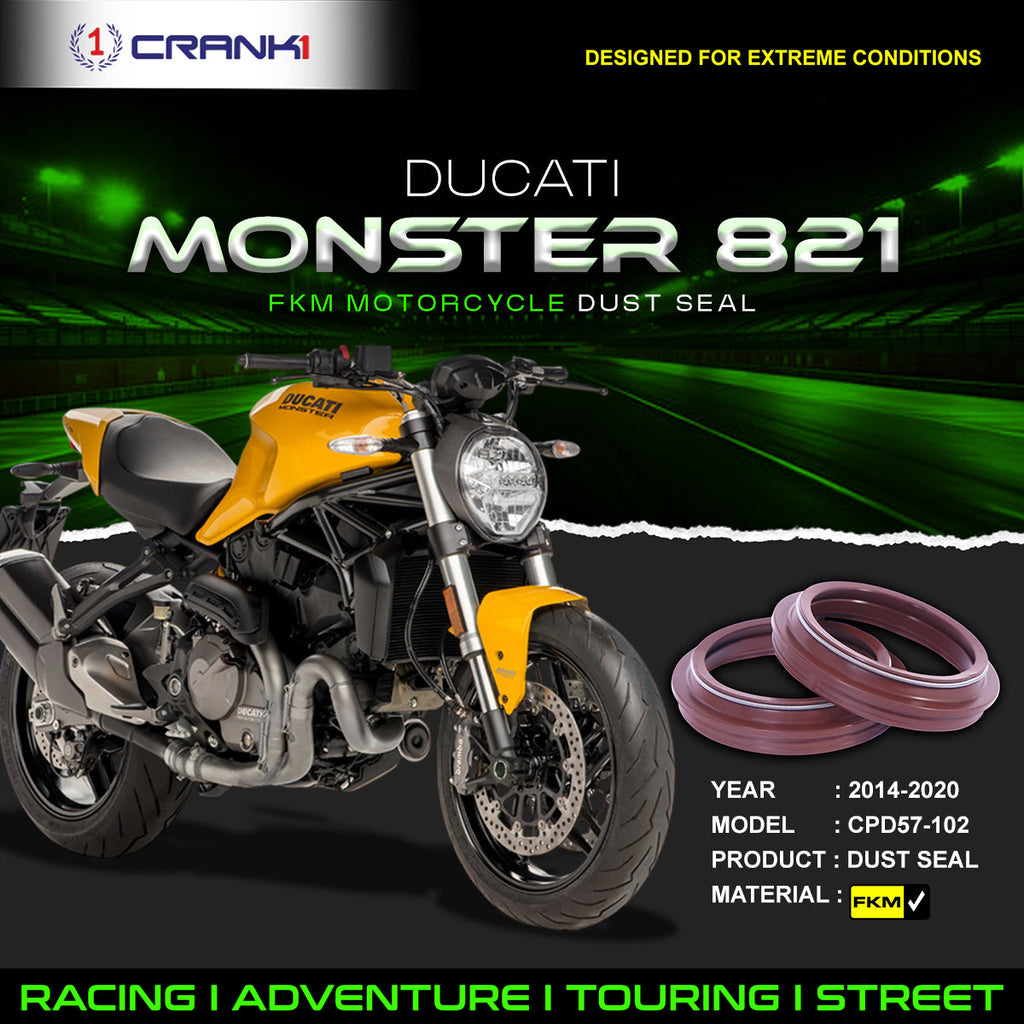Fork Dust Seals Pair For Ducati Monster 821 (2014-2020) - CPD57-102 - CRANK1