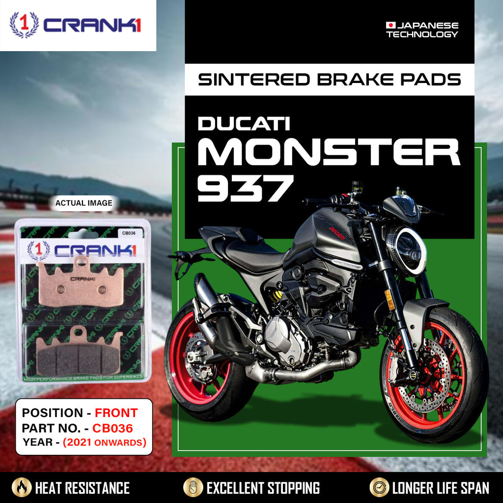 Sintered Brake Pads For Ducati Monster 937 (2021 Onwards) - Front - CB036 - 2 Sets - CRANK1