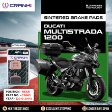 Load image into Gallery viewer, Sintered Brake Pads For Ducati Multistrada 1200 (2010-2014) - Rear - CB662 - 1 Set - CRANK1