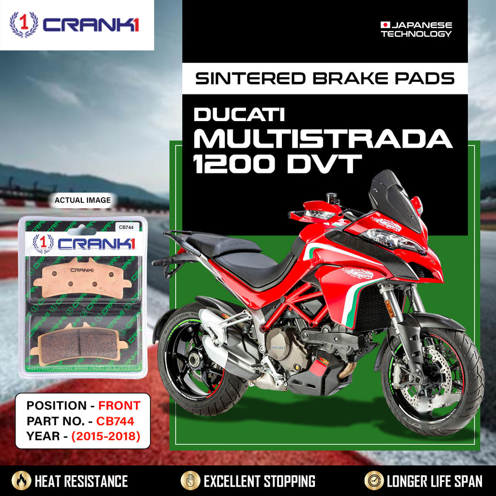 Sintered Brake Pads For Ducati Multistrada 1200 DVT (2015-2018) - Front - CB744 - 2 Sets - CRANK1