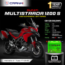 Load image into Gallery viewer, Battery For Ducati Multistrada 1200 S - CB12B-BS - Factory Activated - CRANK1
