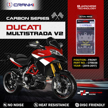 Load image into Gallery viewer, Carbon Brake Pads For Ducati Multistrada V2 (2015-2017) - Front - CFB036 - 2 Sets - CRANK1